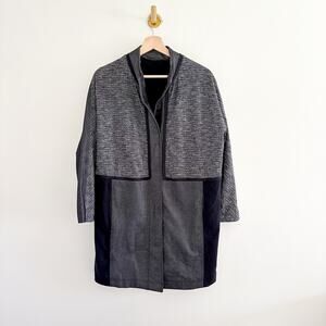Lululemon Cocoon Car Coat in Black / Coco Pique Black / Shine Dot Black